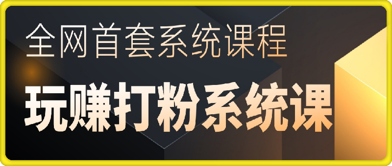 全网首套系统打粉揭秘课，日入3000+，手把手各行引流SOP团队实战教程