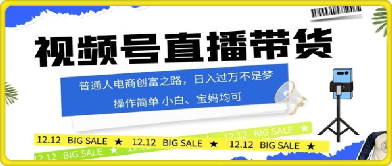 视频号读稿带货，普通人电商创富之路，小白、宝妈均可